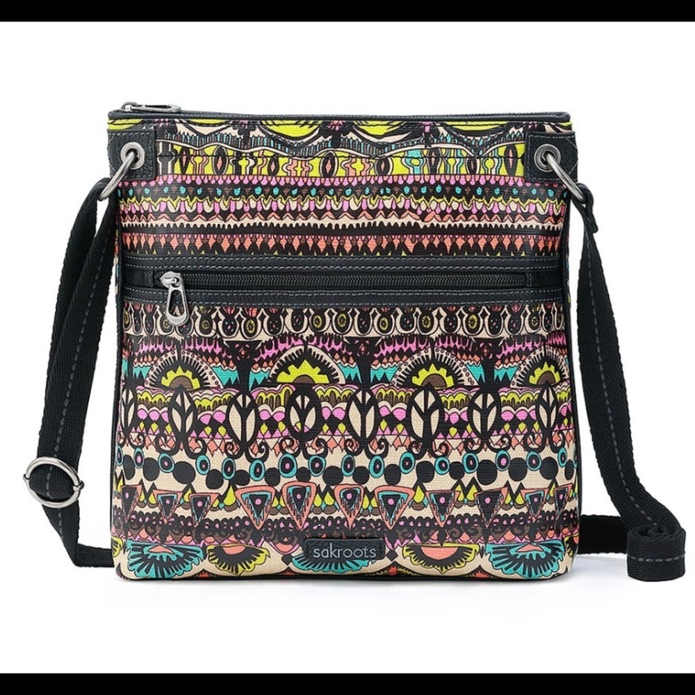 Sakroots Neon One World Artist Circle Crossbody